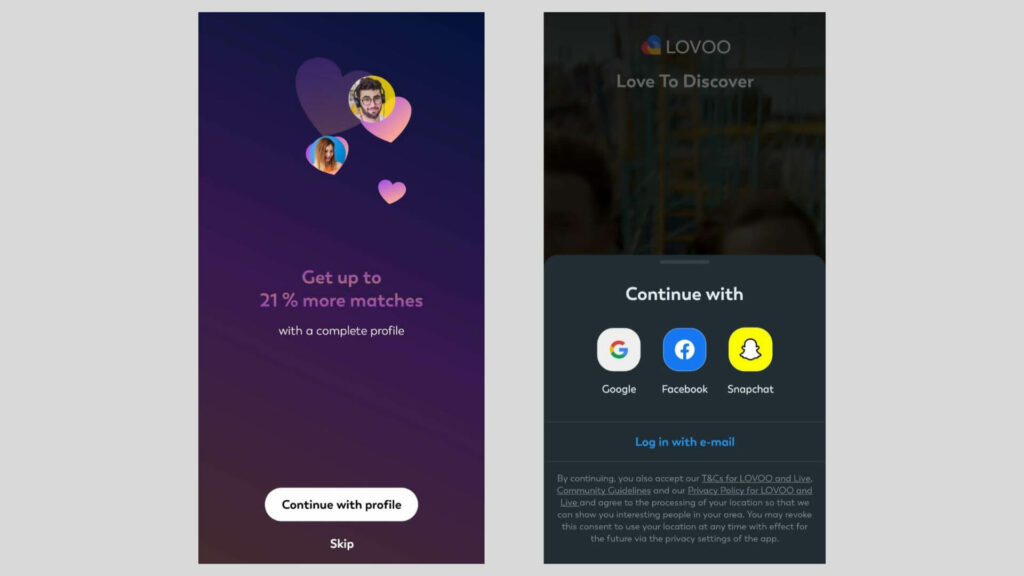 How to sign up to the Lovoo dating app?
